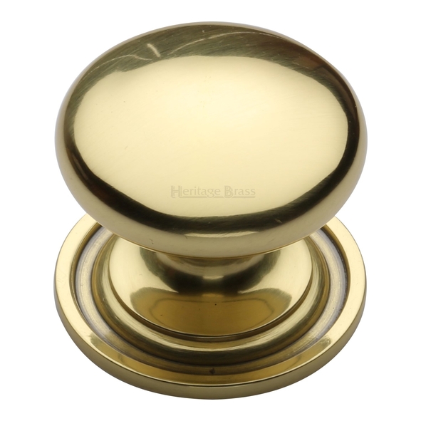 C2240 38-PB • 38 x 38 x 33mm • Polished Brass • Heritage Brass Mushroom Cabinet Knob